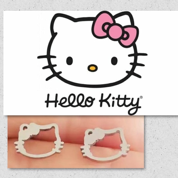 Jewelry - $4 KITTY STUD EARRINGS. NEW. STAINLESS STEEL. $4 IF BUNDLED
